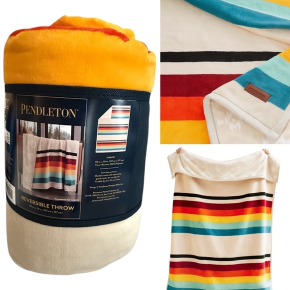 Pendleton Reversible Plush Throw Blanket